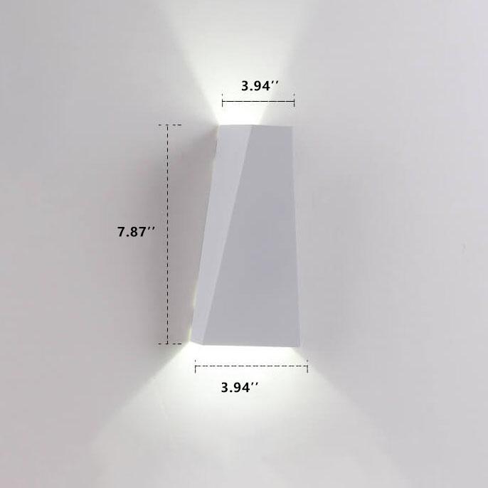 Moderne einfache Trapez-LED-Wandleuchte mit 2 Leuchten 
