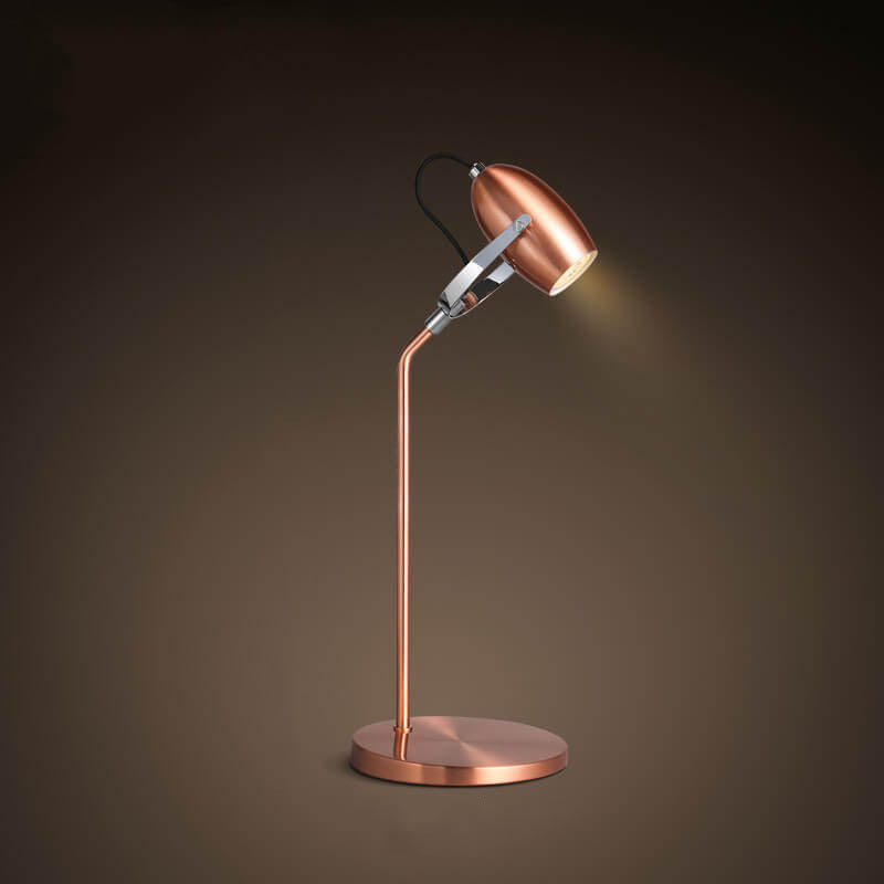 Modern Rose Gold Adjustable 1-Light LED Desk Lamp