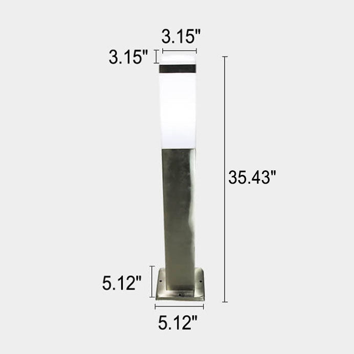 Garten-quadratische Säule im Freien wasserdichte LED-Pfad-Landschaftsleuchte 
