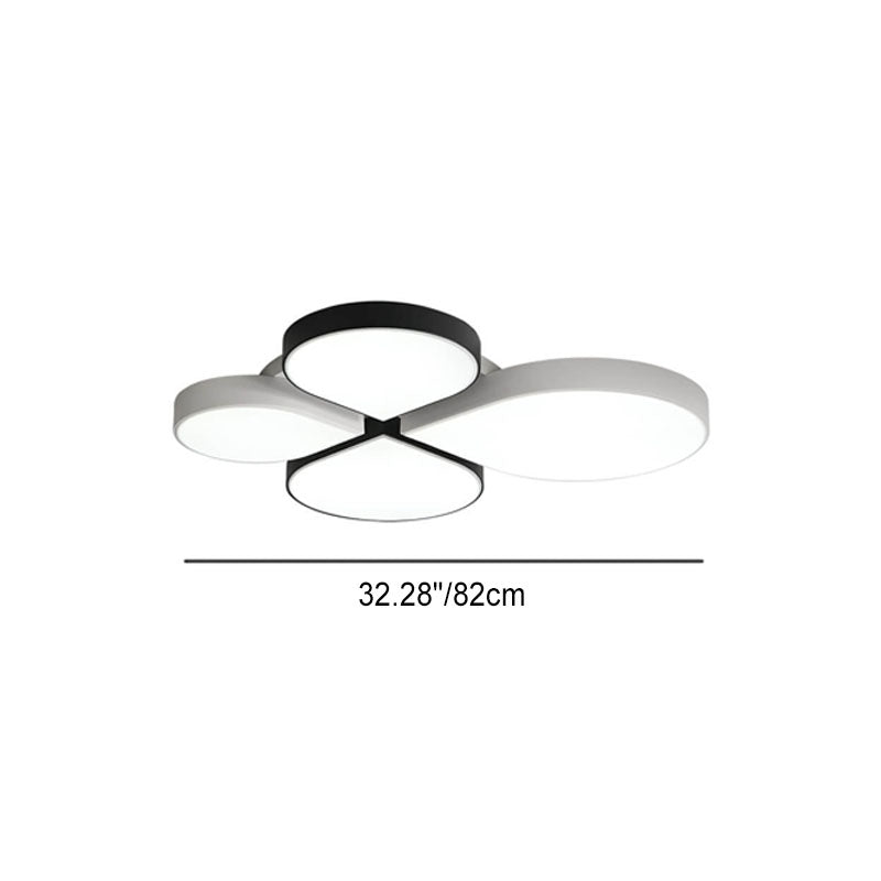 Modern Minimalist Four Leaf Clover Acrylic LED Flush Mount Ceiling Light