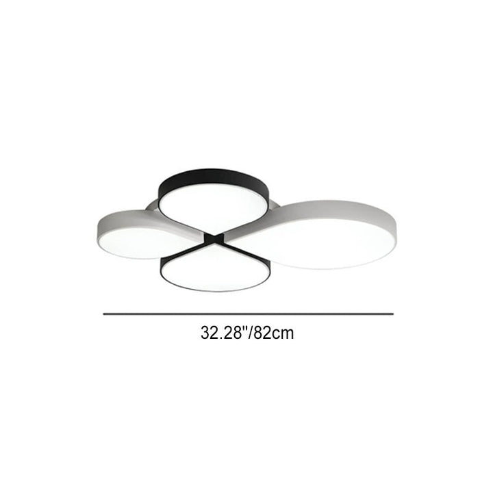 Modern Minimalist Four Leaf Clover Acrylic LED Flush Mount Ceiling Light