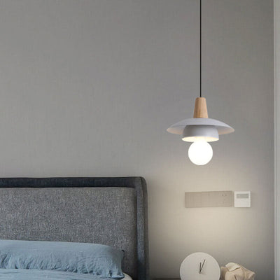 Nordischer minimalistischer kreativer Doppelschicht-Lampenschirm 1-Licht-Pendelleuchte 