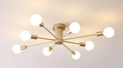 Modern Branches Metal 6/8/10-Light Semi-Flush Mount Ceiling Light