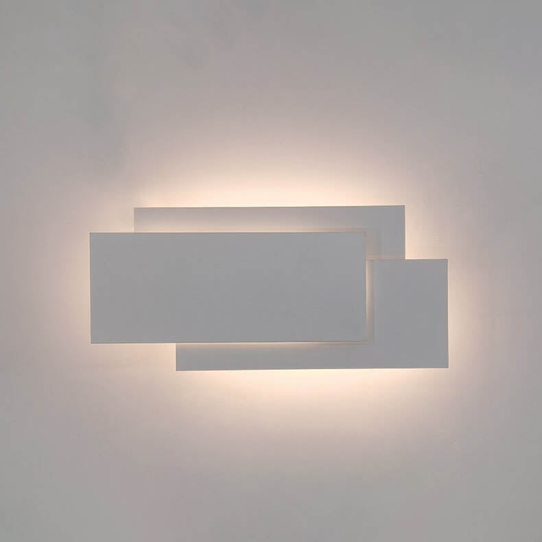 Minimalist Aluminum Square Stacked LED Wall Sconce