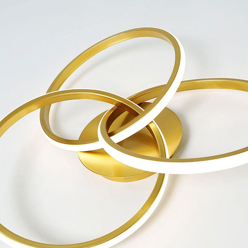 Nordic Light Luxus Ring Gestaffeltes Überlappungsdesign LED-Deckenleuchte 