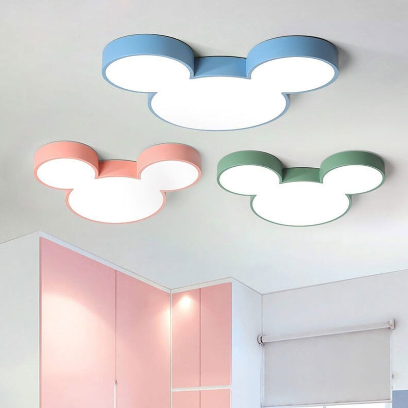 Mouse Cartoon Slim LED Flush Mount Ceiling Light