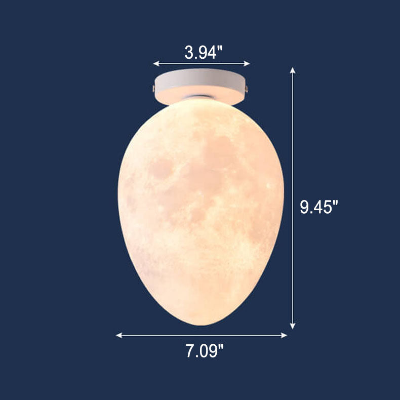Diseño Nórdico Creativo de Huevo Luz de Techo Semi-Empotrada de 1 Luz 