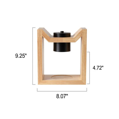 Moderner einfacher Lampenkopf aus massivem Holz, verstellbare LED-Tischlampe mit schmelzendem Wachs 