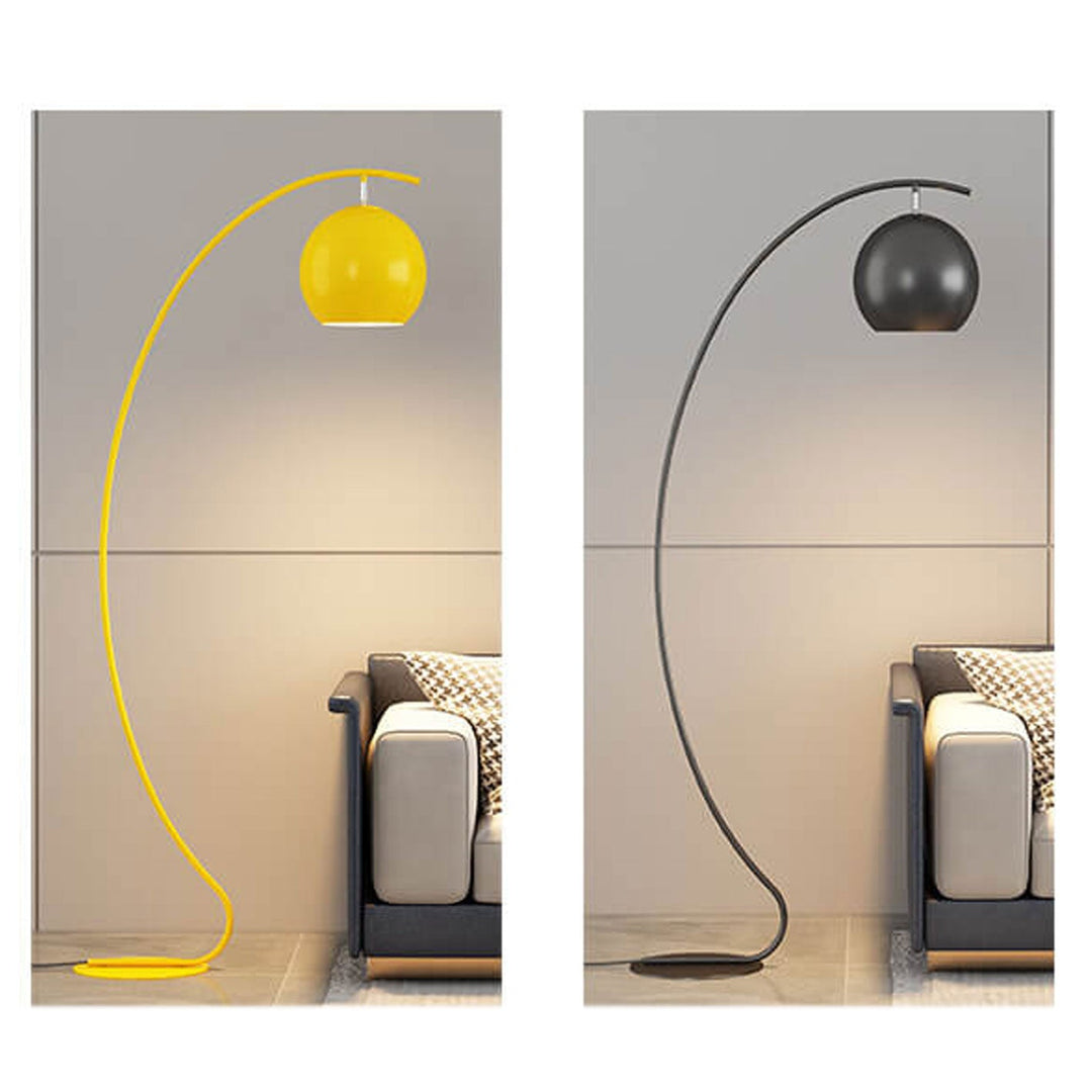 Nordic Minimalist Curved Line Dome 1-Light Standing Floor Lamp