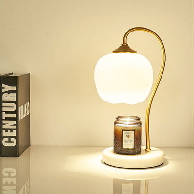 Modern Petal Marble Melting Wax 2-Light Table Lamp