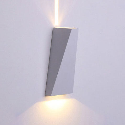 Lámpara de Aplique de Pared LED Impermeable para Exteriores Trapezoidal Simple de 2 Luces 