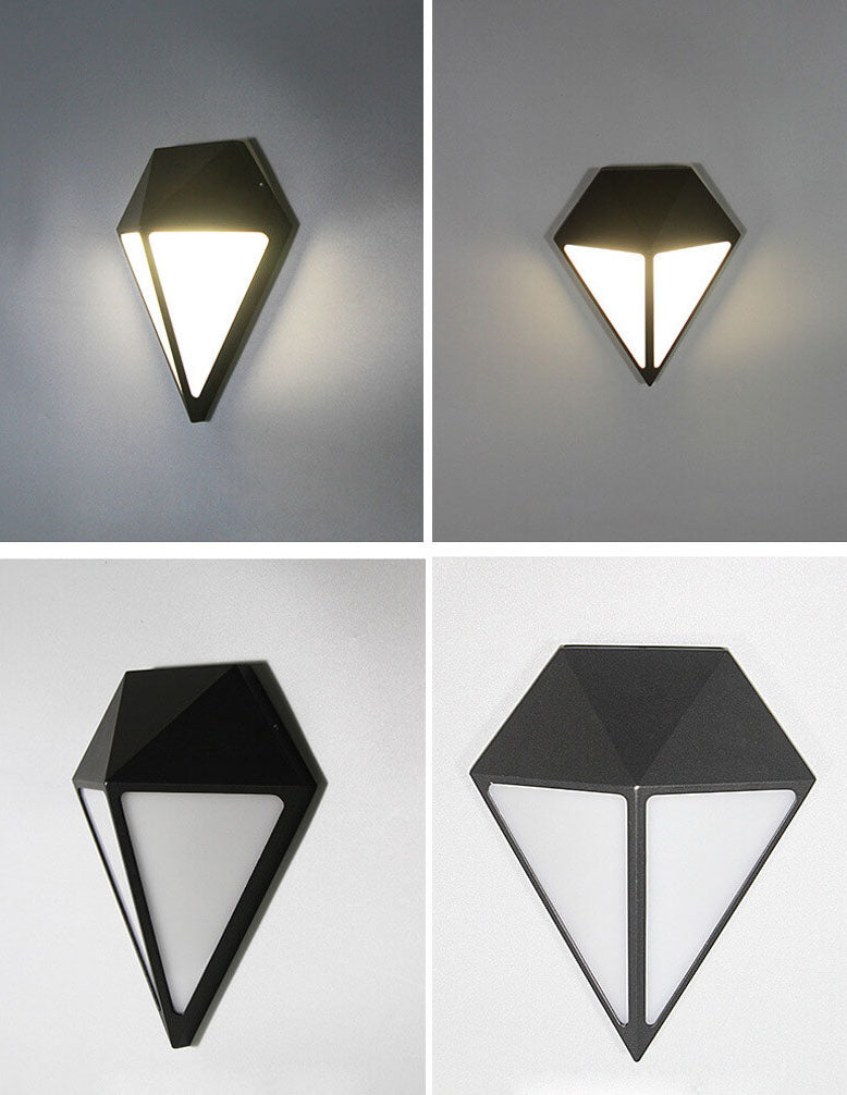 Lámpara de Aplique de Pared LED Impermeable para Exteriores con Forma de Diamante Industrial 