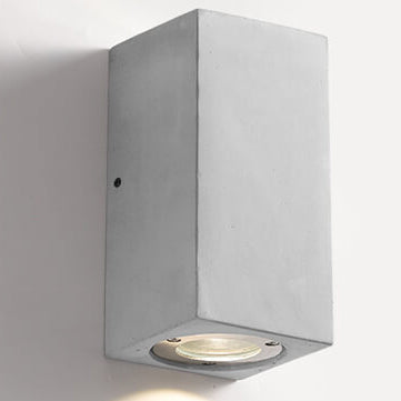 Industrial Cement Square Outdoor 1-Light Waterproof Wall Sconce Lamp