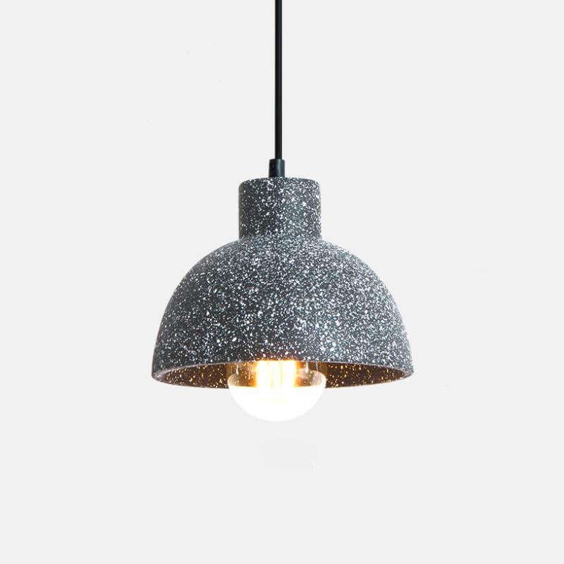 Industrial Vintage Cement  Dome 1-Light Pendant Light