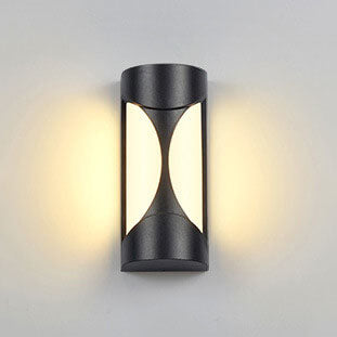 Lámpara Aplique de Pared LED Impermeable para Exteriores de Cilindro Moderno 
