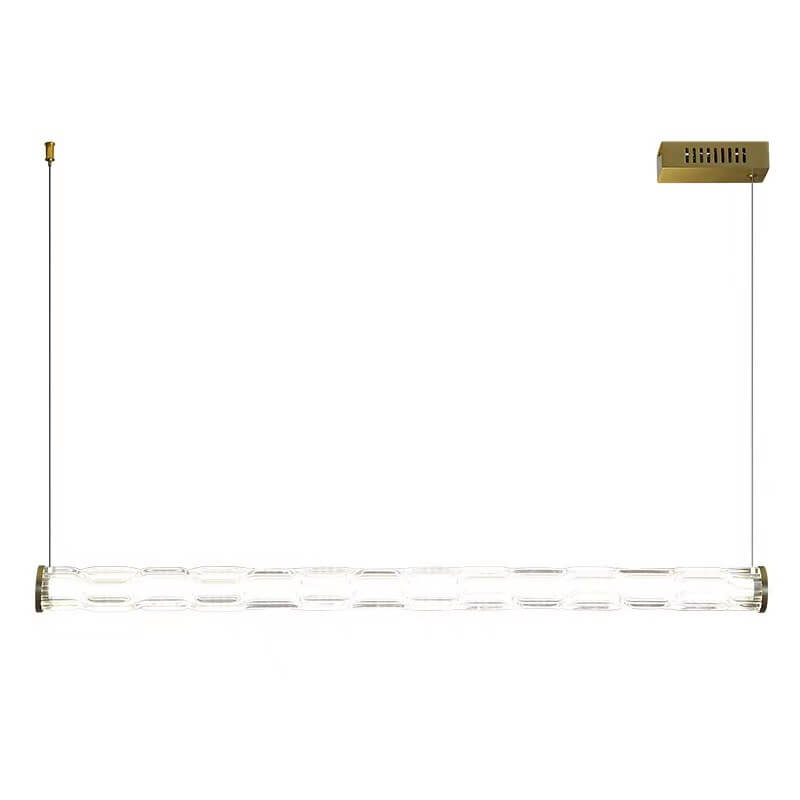 Modern Textured Glass Long Bar 1-Light LED Chandelier