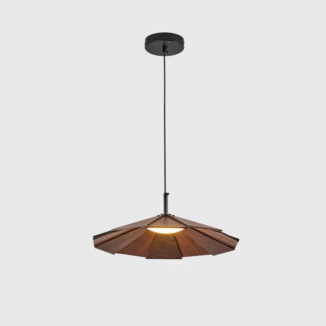 Nordic Wooden Splicing Flying Saucer 1-Light Pendant Light