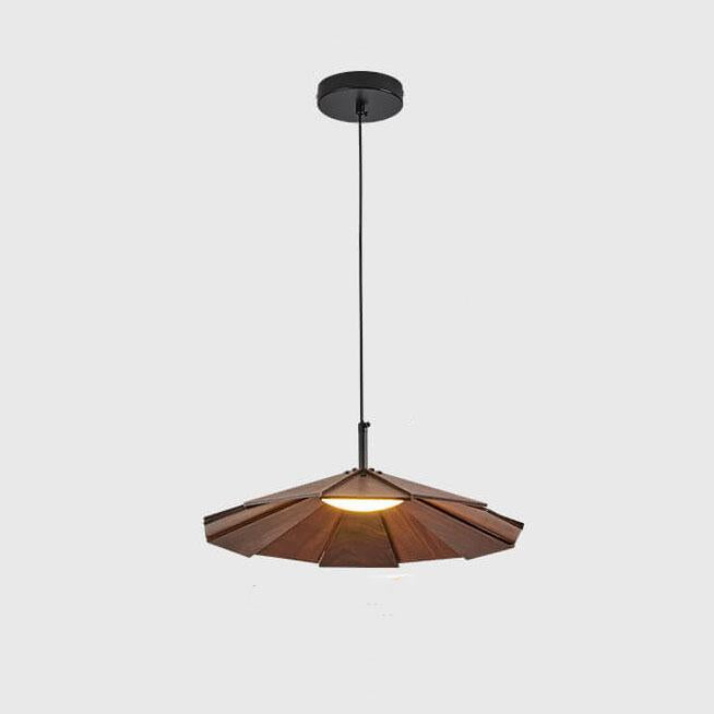 Nordic Wooden Splicing Flying Saucer 1-Light Pendant Light