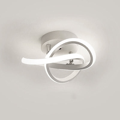 Nordic Twist Ring LED Semi-Flush Mount Ceiling Light