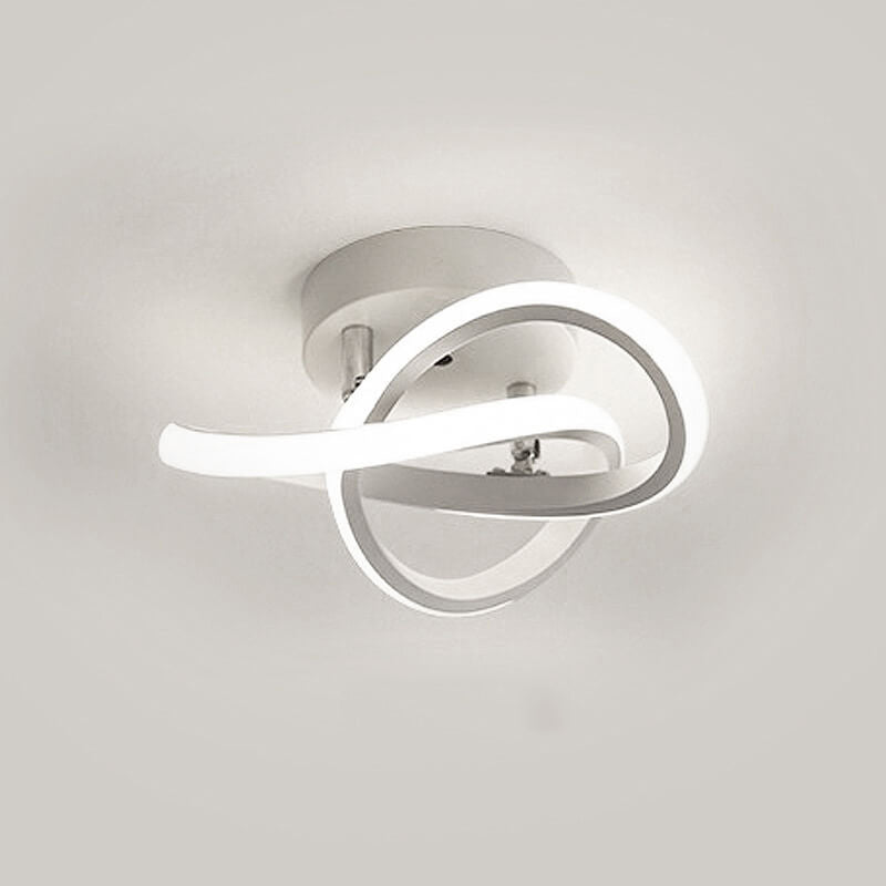 Nordic Twist Ring LED Semi-Flush Mount Ceiling Light