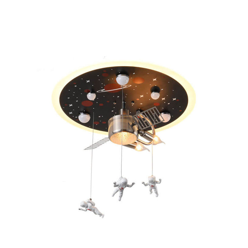 Creative Spaceman Satellite 3 Light Flush Mount Ceiling Light