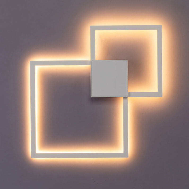Minimalist Square Combination LED Iron Wall Sconce Lamp