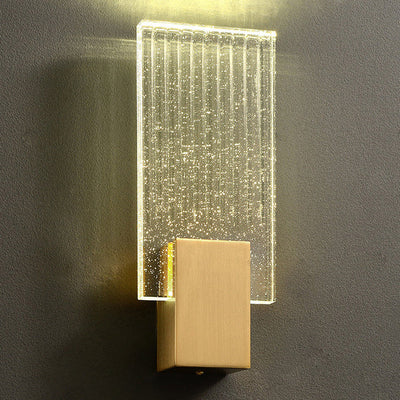 مصباح حائط فاخر LED مربع كريستال فقاعي حديث 