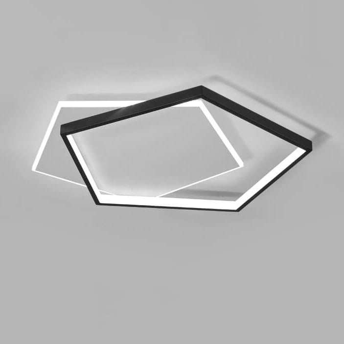 Modern Minimalist Pentagonal LED Flush Mount Ceiling Light