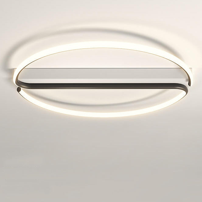 Luz de techo LED empotrada redonda minimalista en blanco y negro 