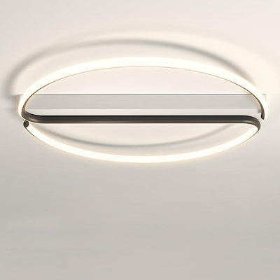 Minimalistische runde LED-Deckenleuchte in Schwarz und Weiß 