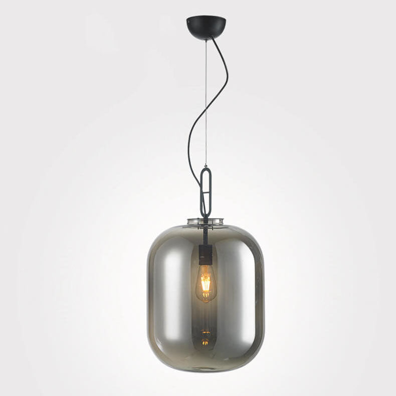 Modern Winter Melon Glass 1-Light Pendant Light