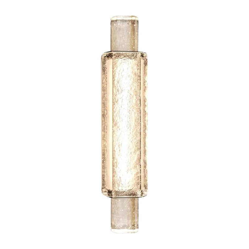 Applique murale LED à 1 lumière en verre cylindrique à bulles de luxe moderne 