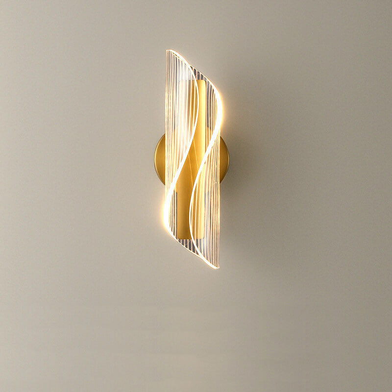 Modern Acrylic Curly LED Wall Sconce Lamp