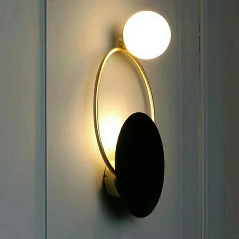 Nordic Creative Metal Circle 1-Light Wall Sconce Lamp
