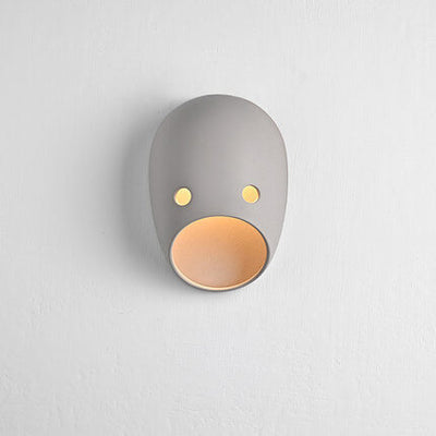 Creative Resin Emoji Mask 1-Light LED Wall Sconce Lamp