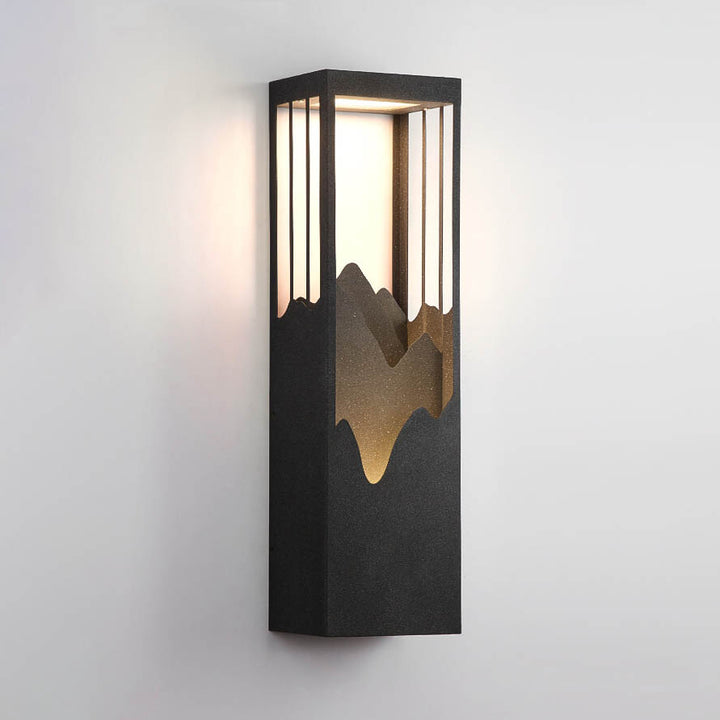 Modern Landscape Rectangular LED Waterproof Outdoor Villa Garden Wall Sconce Lamp