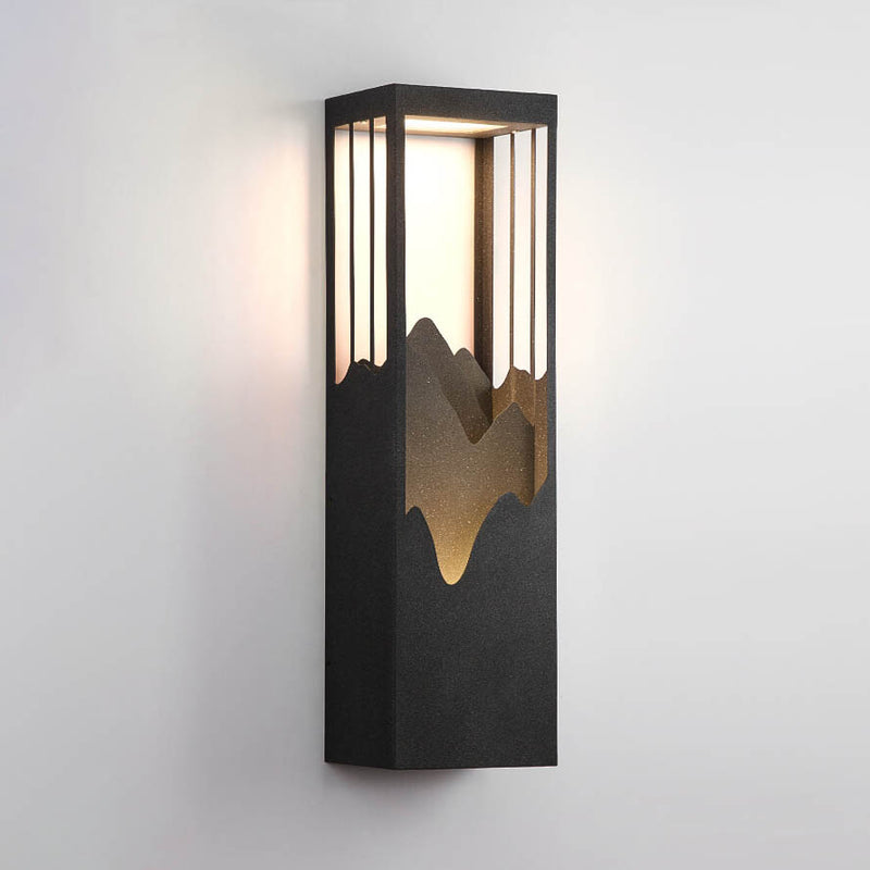 Modern Landscape Rectangular LED Waterproof Outdoor Villa Garden Wall Sconce Lamp