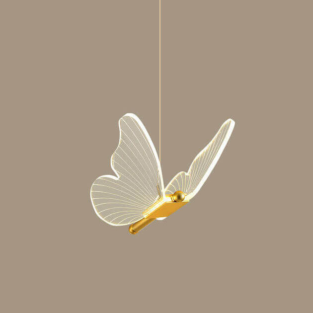 Lustre à suspension LED papillon acrylique minimaliste 