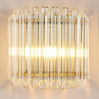 Moderne Glasquadrat-Säule 1-Licht Luxus Wandleuchte Lampe 