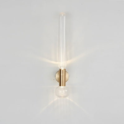 Moderne zylindrische Glasleuchte 1-flammige LED-Wandleuchte 