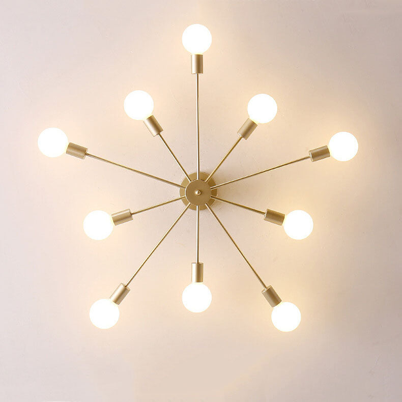 Modern Branches Metal 6/8/10-Light Semi-Flush Mount Ceiling Light