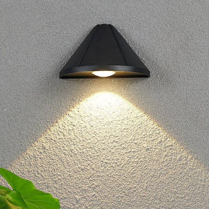 Simple Cone Outdoor Indoor Waterproof LED Door Plate Wall Sconce Lamp
