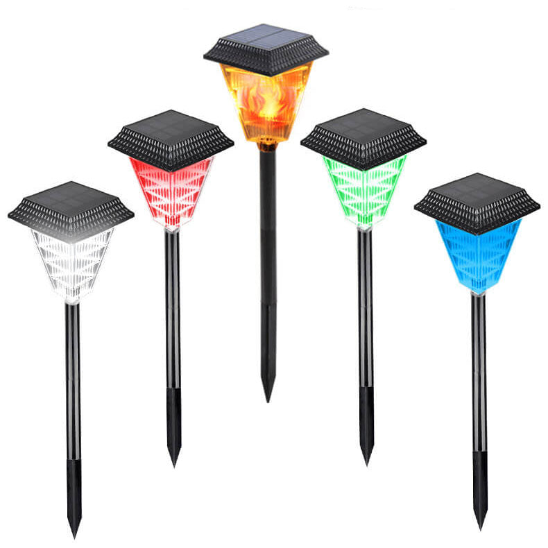 ضوء حديقة لهب شمسي LED خارجي أرضي مع قابس أرضي 