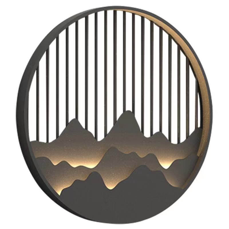 Applique murale étanche à LED ronde pour extérieur au design moderne 
