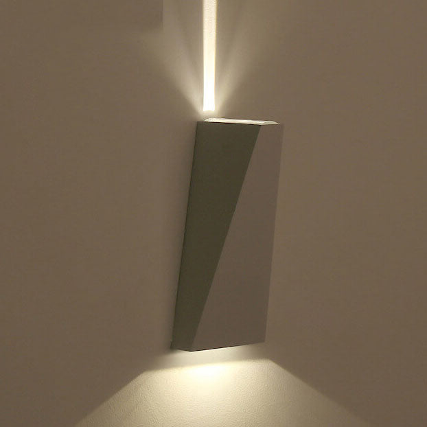 Lámpara de Aplique de Pared LED Impermeable para Exteriores Trapezoidal Simple de 2 Luces 