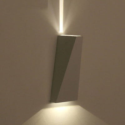 Applique Murale à 2 Lumières LED Étanche pour Extérieur en Forme de Trapèze Simple 
