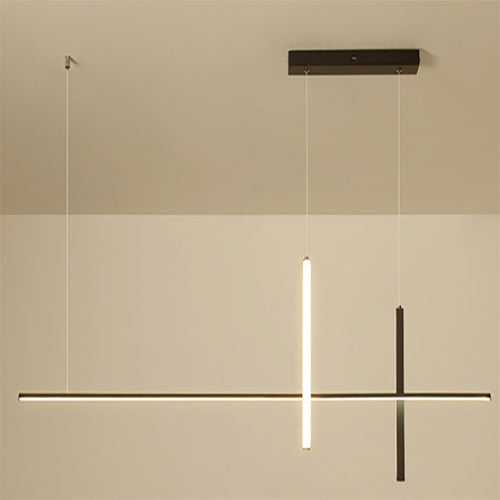 Moderne minimalistische Langlinien-LED-Kronleuchter 