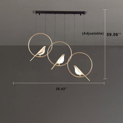 Nordic Creative Bird Shaped Acrylic LED 1/3/6 Light Chandelier