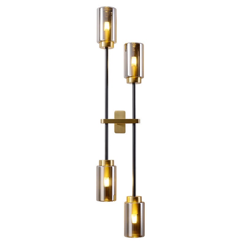 Modern Luxury Cylindrical Shade 2/4 Light Wall Sconce Lamp
