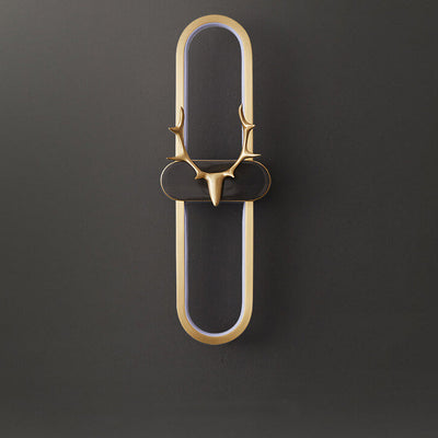 Modern Deer Head Ring LED Wall Sconce Lamp